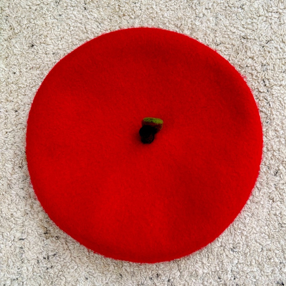 Zasy Felt Wool Apple Beret